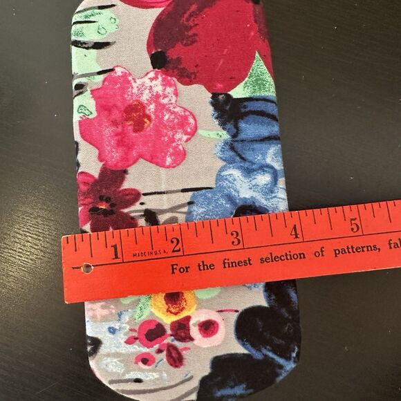 Thirty-One Hard Case Wallet Watercolor Garden Floral Pattern Gray Multicolor - Picture 6 of 7